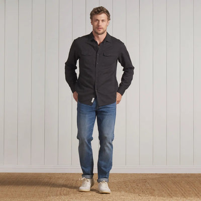 GRAYERS | BRANDO LIGHTWEIGHT DOUBLE CLOTH SHIRT - WASHED BLACK