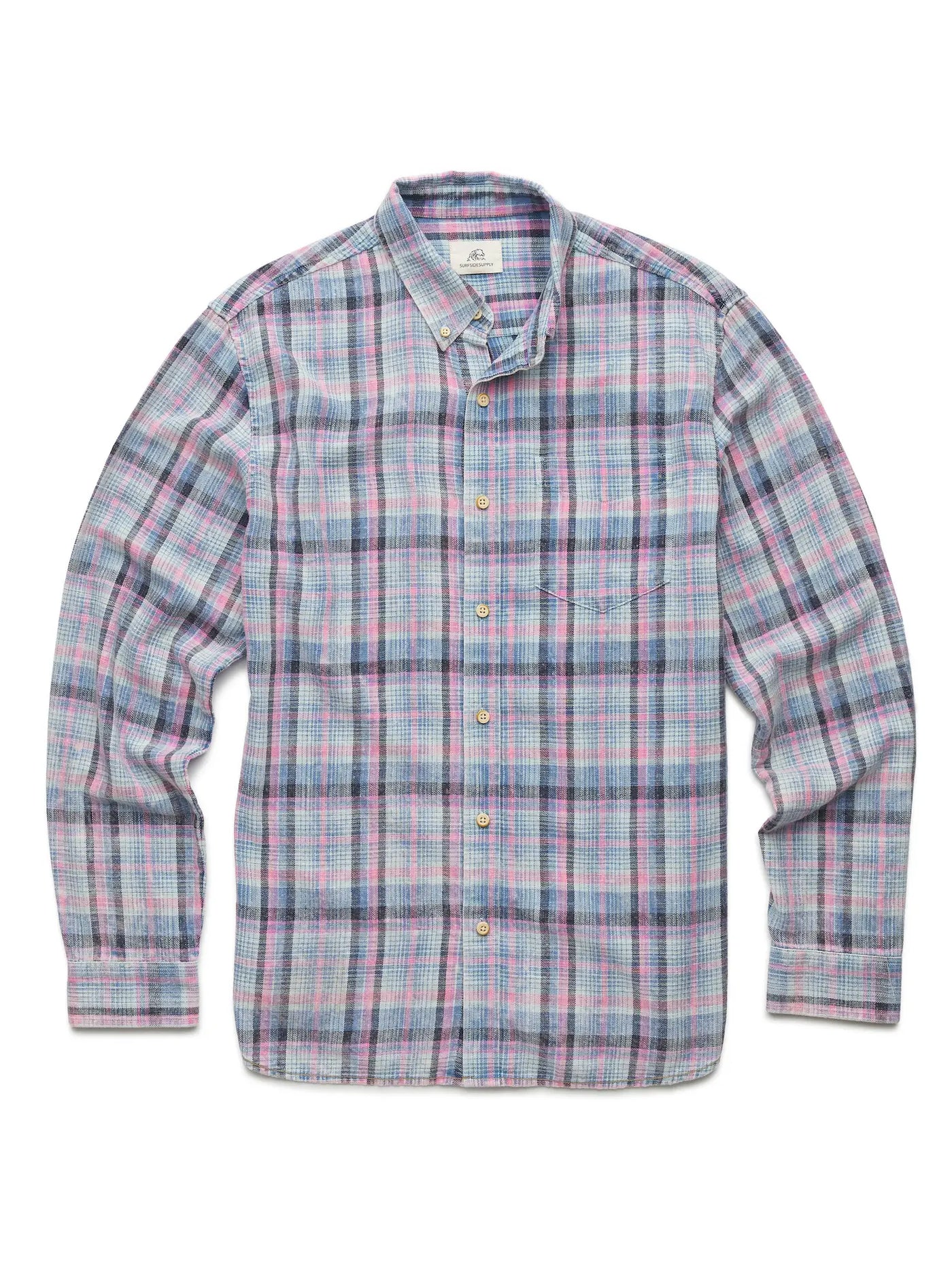 Surfside Supply Co: Brian Washed Plaid Shirt