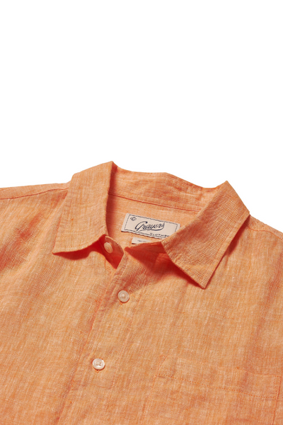 GRAYERS | Nantucket Yarn Dyed Linen Shirt - Orange