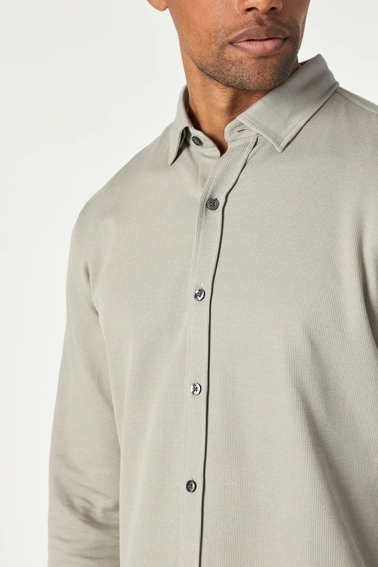 MAVI | Long Sleeve Button Up Shirt - Elephant Skin