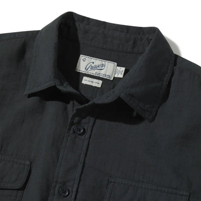 GRAYERS | BRANDO LIGHTWEIGHT DOUBLE CLOTH SHIRT - WASHED BLACK