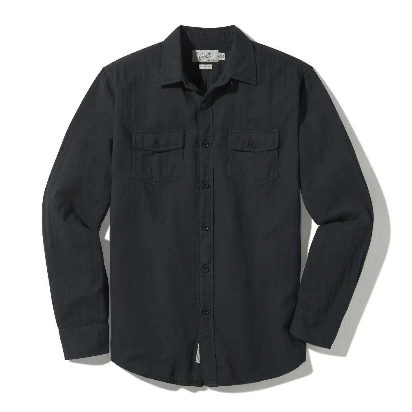 GRAYERS | BRANDO LIGHTWEIGHT DOUBLE CLOTH SHIRT - WASHED BLACK