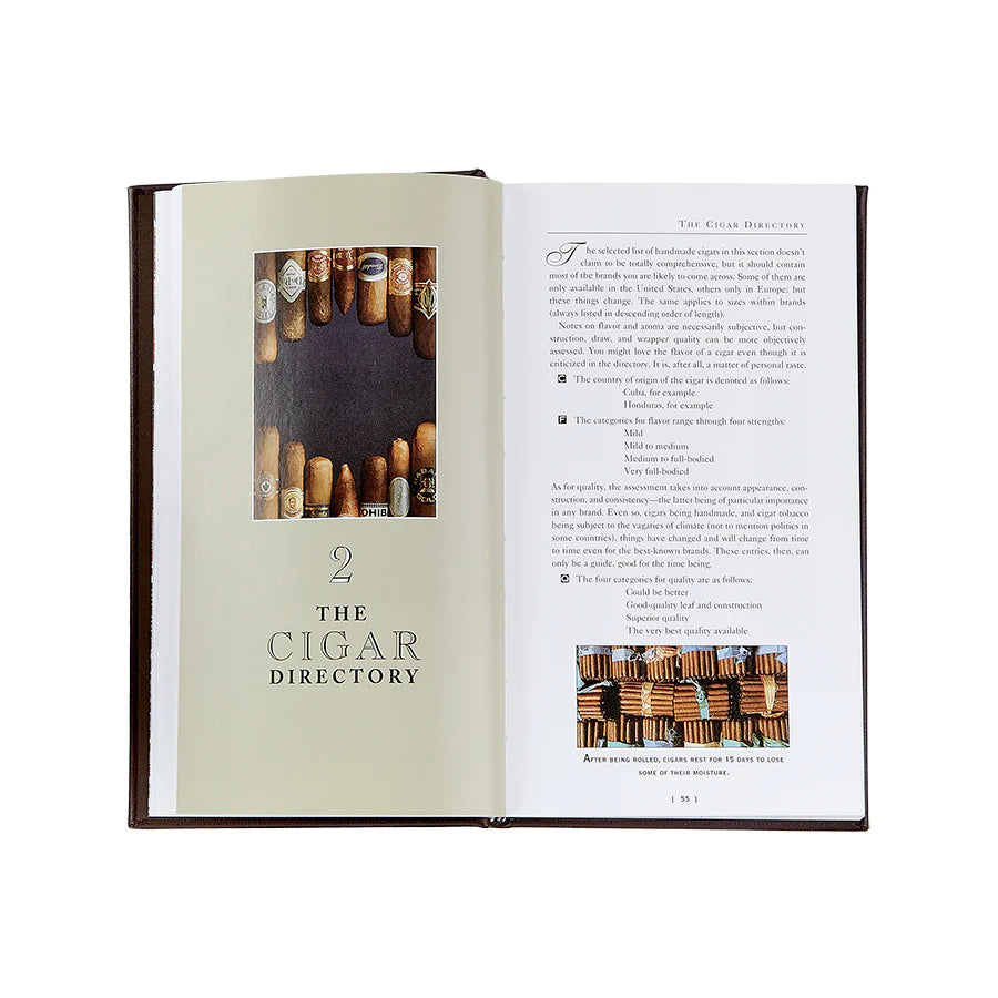 The Cigar Companion Brown Bonded Leather Book