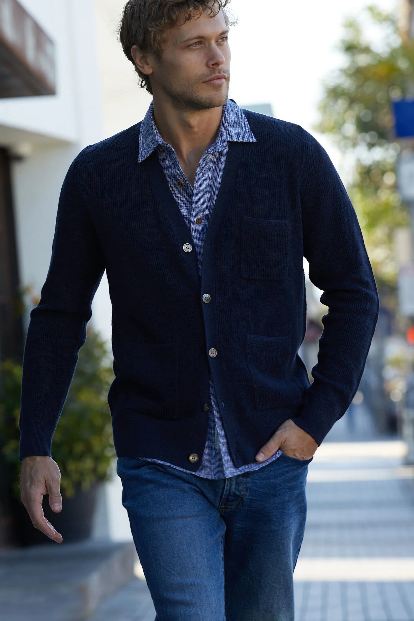 GRAYERS | Ramie Cotton Cardigan Sweater