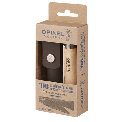 opinel: no.08 folding knife with sheath & gift box