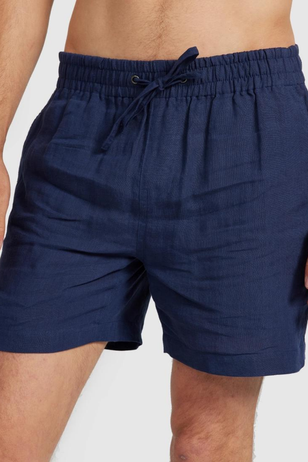 navy linen shorts
